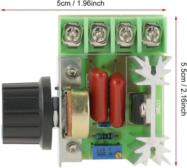 AC Motor Varvtalsregulator Spänningsregulator LED-dimmer 2000W AC 50-220V 25A