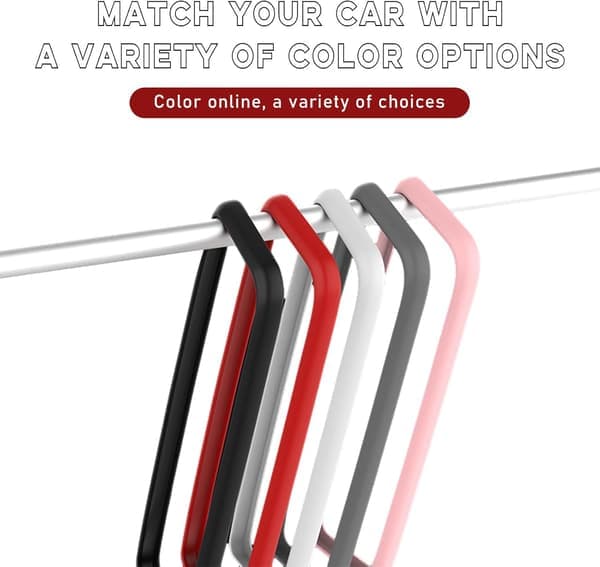 Car Rearview Mirror Protective Frame Silicone Auto Rearview Mirror Edge Guard Compatible with Model 3 Model Y Inner Rearview Mirror Trim Frame