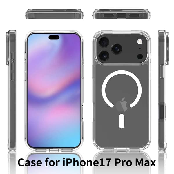 iPhone 17 Pro Max Magnetic Phone Case Magsafe Compatible Transparent transparent