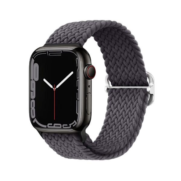Flätat Armband Apple Watch 38/40/41 Välj Färg/Storlek Mörkgrå M Mörkgrå M