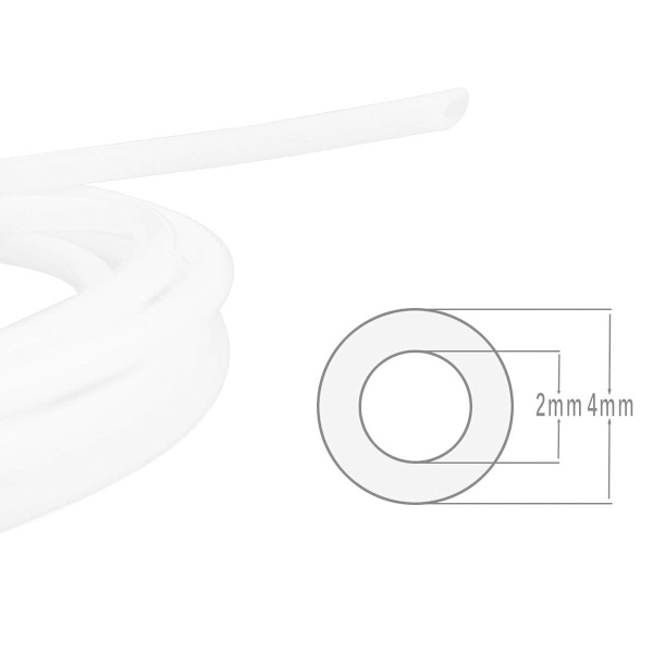 3D-skrivare Teflonslang, PTFE Teflonrör 2m Teflonslangtillbehör, 2 st PC4-M6 snabbkoppling 2 st PC4-M10 rak pneumatisk koppling För