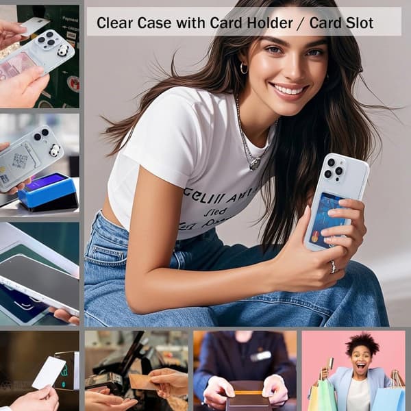 1SWEDEN case for iPhone 11 Pro - mobile case card holder slot TPU Transparent transparent