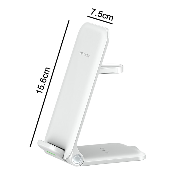 3 i 1 trådlös laddningsstation, snabb trådlös laddningsstativ för iPhone 13/12/11 Pro Max/X/XS/XR Max/8/8 Plus, AirPods 3/2/pro, iWatch 6/5/SE/4/3