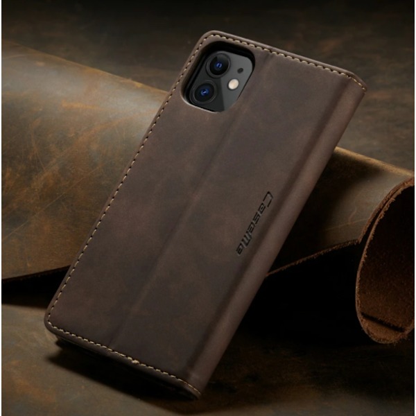 Läderfodral till iPhone 13mini|mörkbrun mörkbrun