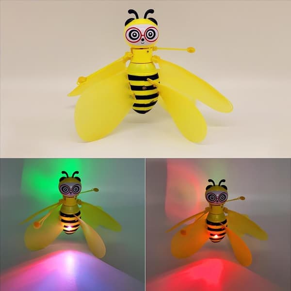 Flying Bee Toys for Beginners Intelligent Induction Automatic Shutdown Protection Cute Flying Dolls with Lights
