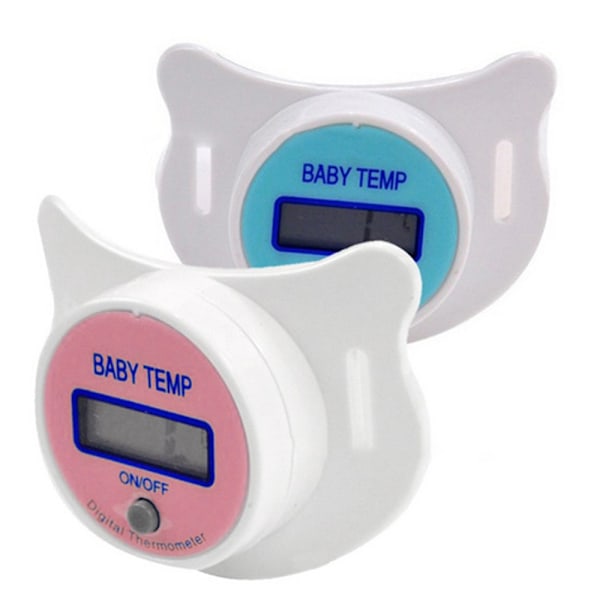 Digital napptermometer LCD-skärm Hög noggrannhet Nippelformad digital babytermometer för spädbarn Barn Barn Blå