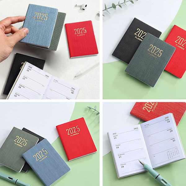 2025 A7 Planner Färgad Omslag Schema Anteckningsbok Daglig Planerare Sche Red 1pc Red 1pc