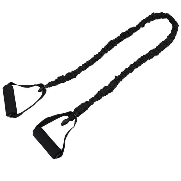 Slitsad Dragrep Yoga Resistance Band 30lb Svart TPE Elastisk