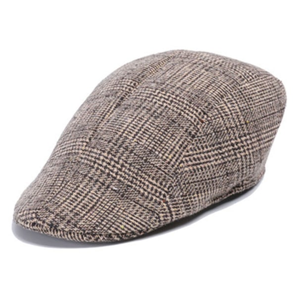 Newsboy Hattar för män Irish Flat Cap Monterad Ivy Hat Retro Gatsby Hat Herr Basker Cap twill svart och vit