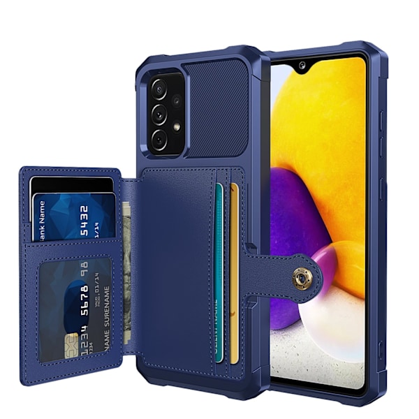 Genomtänkt Skal med Kortfack - Samsung Galaxy A33 5G Blå Blå