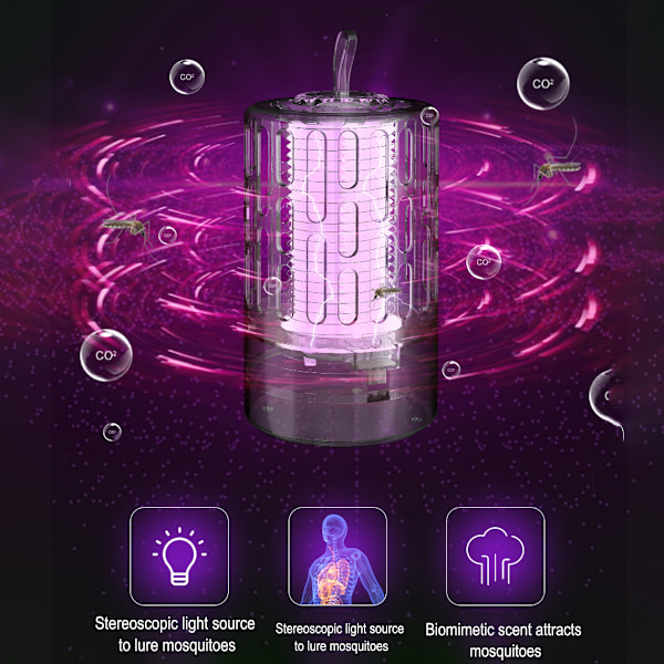 Bug Zapper, Elektrisk Myggdödare Bärbar Camping Myggdödare Uppladdningsbar Inomhus Bug Zapper