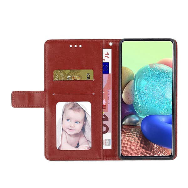 For Motorola Moto G56 5G HT01 Y-shaped Patterned Flip Leather Case Brown