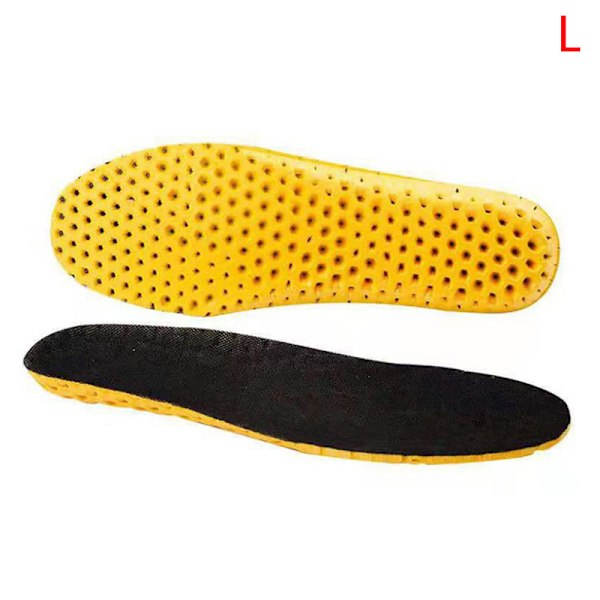 2ST Inläggssulor Ortopedisk Memory Foam Sport Support Insert Woman Black L Black L