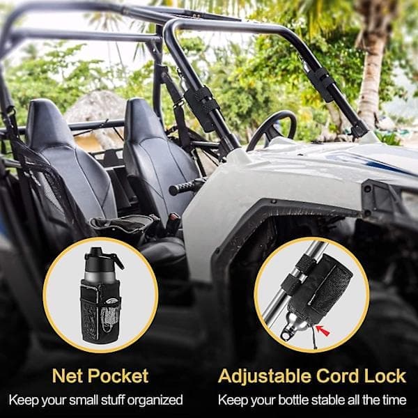 2-pack Universal Cykel/Scooter/Rullkopphållare, Vattenflaskhållare för UTV, ATV, Golfbil