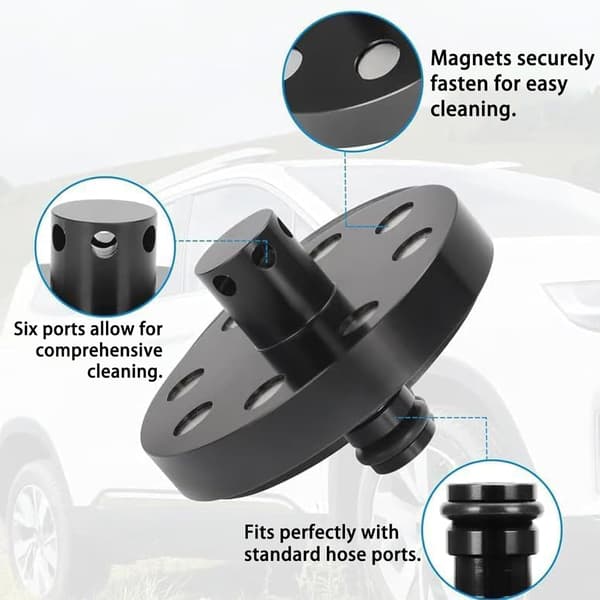 O-Ring Chassis Washer Flushing Kit - Magnetic Base & 360° Rotating Nozzle, Chassis Washer Flushing Kit, Effective Wheel Arch Cleaning