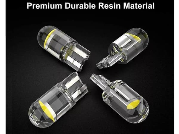 T10 w5w 6000k LED-lampor med 1 st. COB LED-chip, 12V DC, 10-pack. Vit white