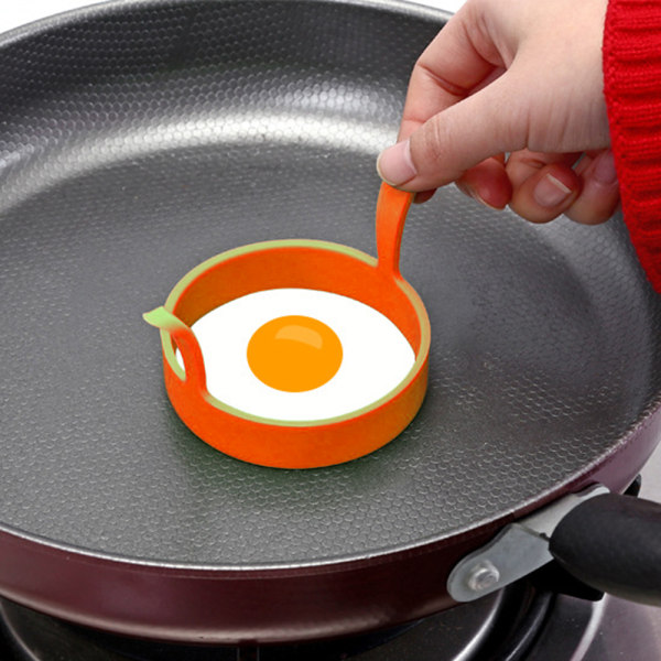 Äggringar i silikon för stekta ägg, non-stick äggkokningsringar, rund pannkaksform, non-stick silikonring