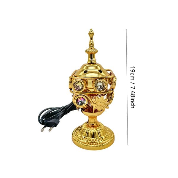 Elegant Electric Incense Burner with Base Suitable for Office and Home Decoration (EU Plug)