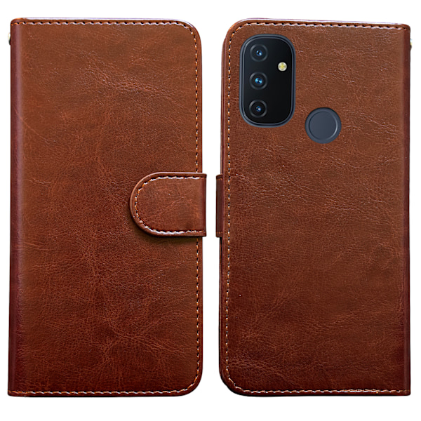 OnePlus Nord N100 - Läderfodral / Skydd Svart Svart