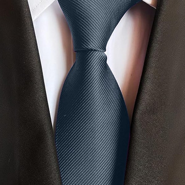 Herr Solid Polyester Textil Slipsar Ren Färg Slipsar