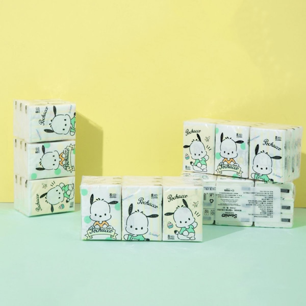 9 st Tissue Kawaii Cartoon Printed Näsduk e Girl Portable A4 A4