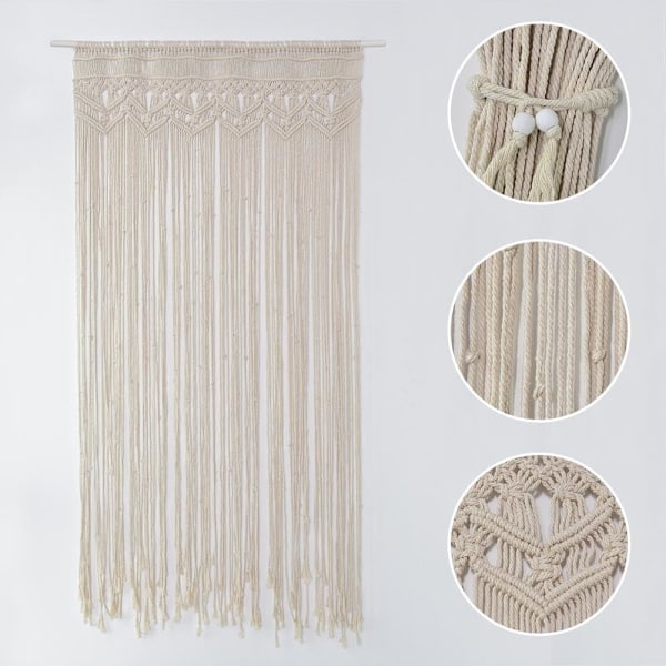 Macrame väggbonad - vävd gobeläng boho väggdekor