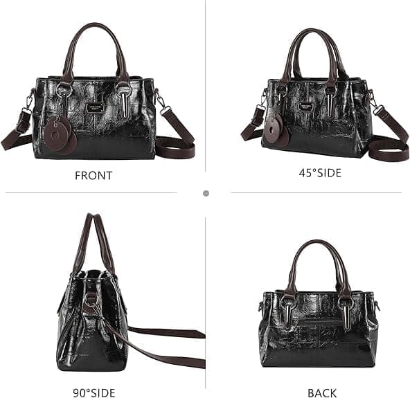 Damhandväskor & Plånböcker Veganska Läder Tote Väskor Dam Crossbody Axelväskor med Fack Reseplånböcker