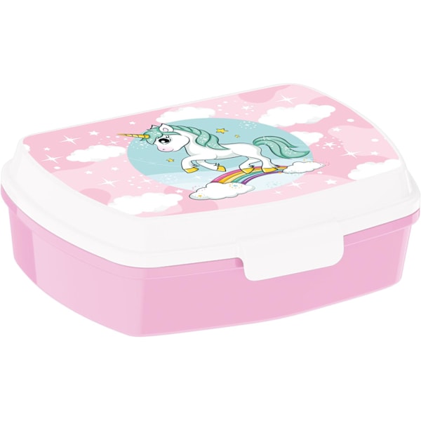 Unicorn Enhörning Regnbåge Matlåda Rosa
