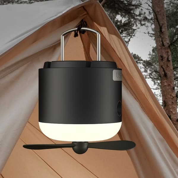 LED Camping Lantern, 4 Modi Campinglys med Vifte & Luftfukter for Fotturer Strømbrudd