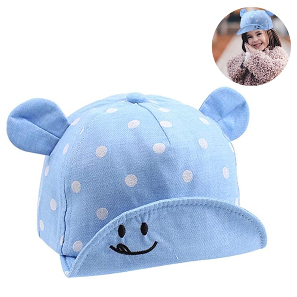 Solhatt för babypojke flicka, mjuk bomullhatt för babybarn, barn basebollkepsar för liten pojke flicka gul