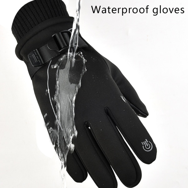 Varma handskar för skidor, lätta antisladdhandskar med pekskärm