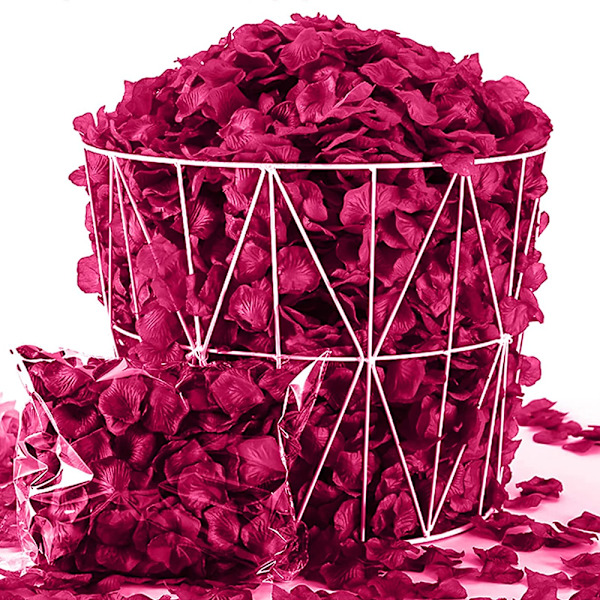1200 stj konstgjorda rosenblad, blomsterblad i non-woven för romantisk, bröllop, fest, alla hjärtans dag dekoration