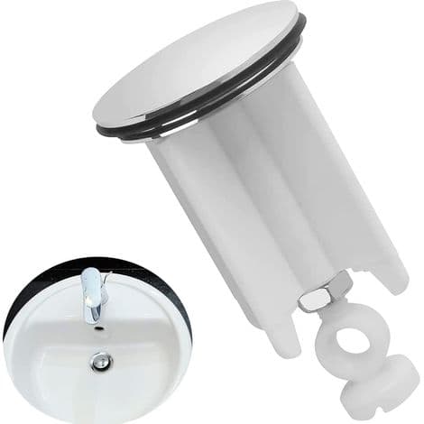 Universal Sink Plug - Adjustable Chrome-Plated Brass Plug - High-Strength Sink Plug