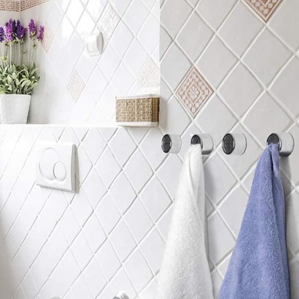 Dishcloth Holder - Love Beauty - 3 pcs - Eco-friendly ABS - Chrome-plated plastic - Suction cup