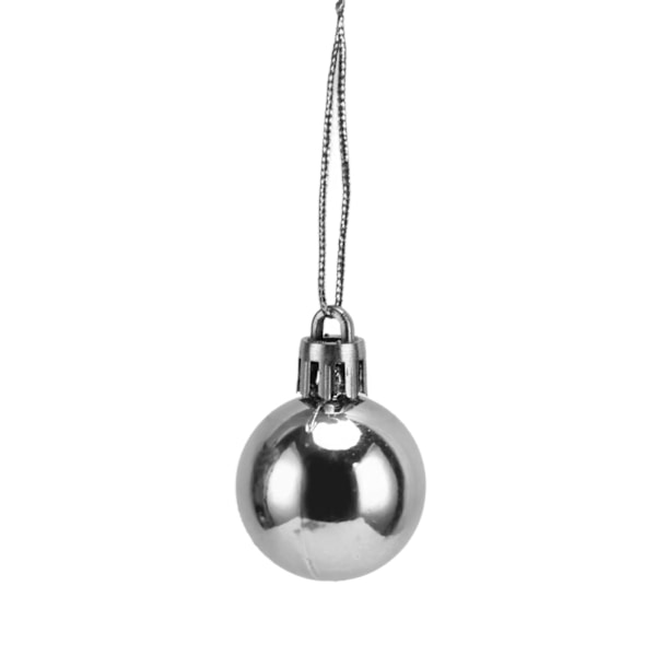 100 st julgranskulor krossäkra hängande kulor för julgransfestdekoration silver