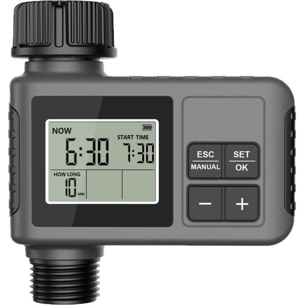 Automatic Irrigation Timer for Outdoor Faucet, with Rain Delay Function and Drip Irrigation System for Garden (1 Outlet)