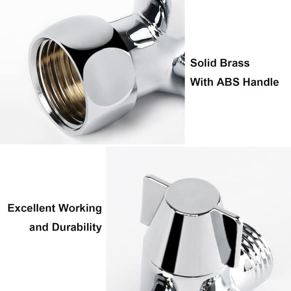 Solid Brass Shower Arm G1/2\", Three-Way Diverter for Handheld and Fixed Shower Heads, Bathroom Component for Shower Head.