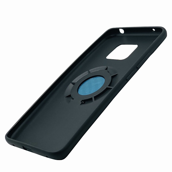Silikonskal i Carbonfinish med Ringhållare Huawei Mate 20 Pro Blå Blå