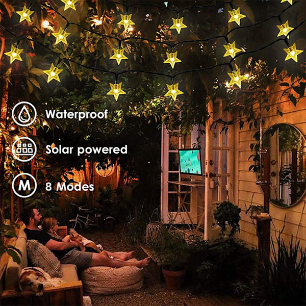 19,6 fot 40 st LED julgransljus, batteridriven för inomhus/utomhus trädgård uteplats helgdagar