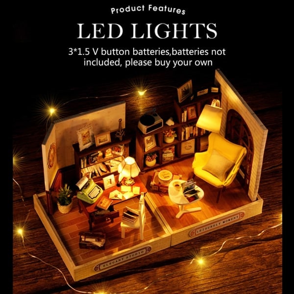 DIY Dockhus Miniatyr med Möbler Trä Mini Hus Kits Rum Dekorationer Hantverk Present till Tonåringar Vuxna Kvinnor Män null - 4 null - 4