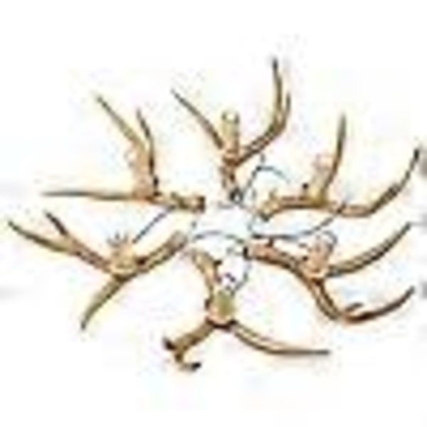 6 Antlers Resin Ljuskrona Lampa 220v E14 Glödlampa