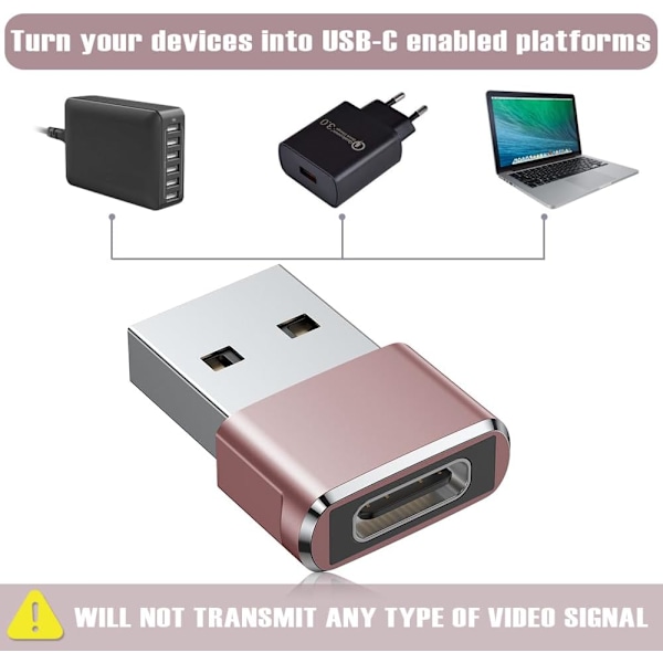 USB till USB C-adapter, USBC hona till A hane OTG-laddare typ C-omvandlare för Apple Watch Ultra iWatch 7 8 9 10, iPhone , Plus Pro Max, AirPods 3 green 3pc
