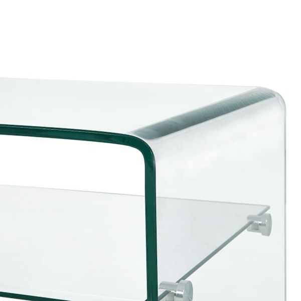 vidaXL Soffbord genomskinlig 98x45x31 cm härdat glas Transparent