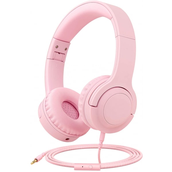 Picun Q2 Trådbundna barnhörlurar, 3.5mm, rosa rosa