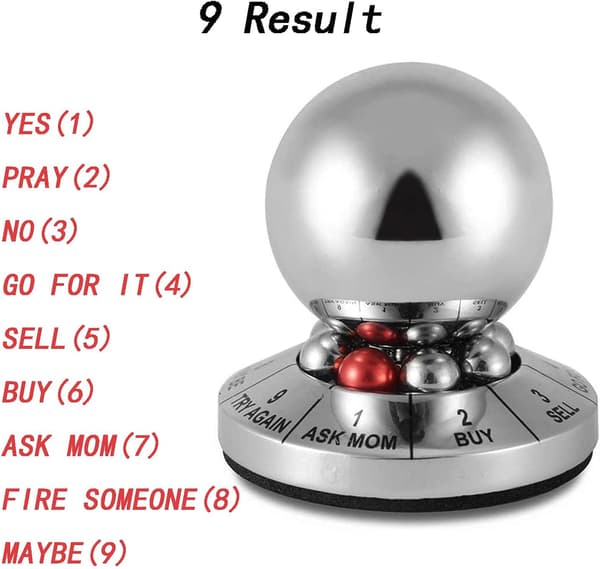 Decision-making ball zinc alloy lucky ball rotating metal creative destiny decision ornament craft.