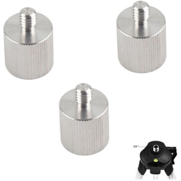 3-delt laserniveau stativadapter, 5/8\" hun til 1/4\" til mikrofonstativ, kamera, gevindreduceringsadapter