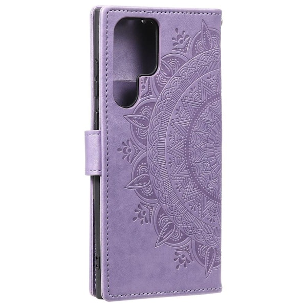 SKALO Samsung S22 Ultra Mandala Plånboksfodral - Lila Lila