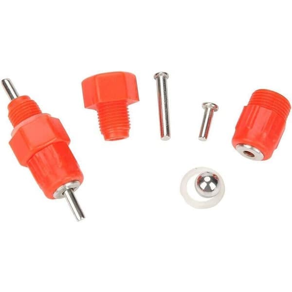 Automatisk kyllingevandnippel - 20-pak - Plast og rustfrit stål - R1/8 konisk skruemontering - 20 stk