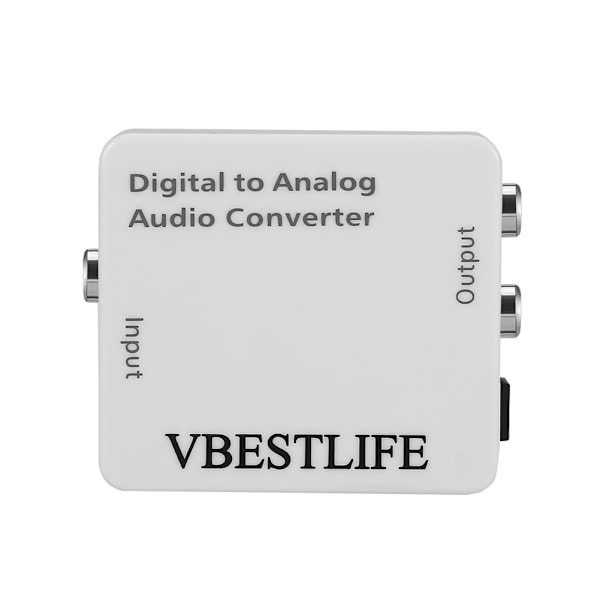 Optisk ljudkabel RCA-omvandlare Adapter RCA-kabel Optisk signal till analog ljudomvandlare