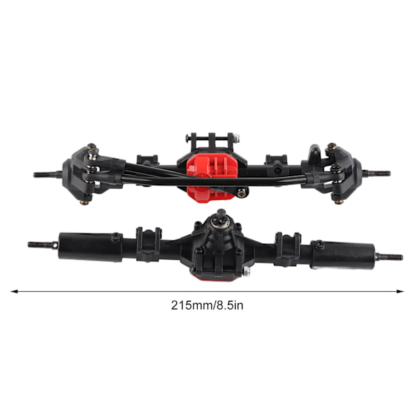 Komplett framaxel med 2 st metaldrivaxlar, fram och bak, passar till 1/10 Axial SCX10 I SCX10 II RC-bil
